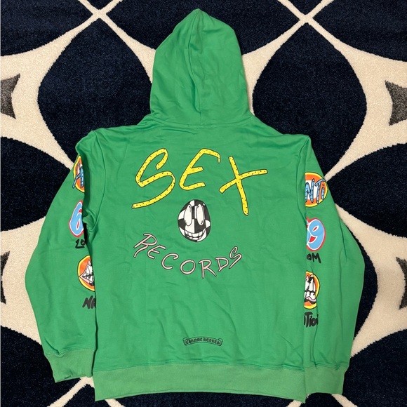Chrome Hearts Matty Boy Sex Records Green Hoodie Men’s Size Large - Picture 3 of 3